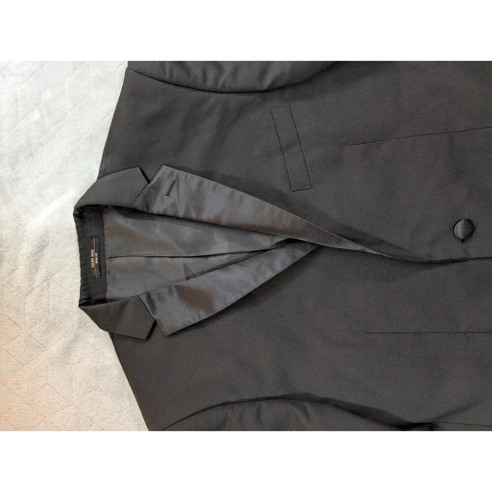Slim Fit 2 Button Mens Blazer Black AZAR MAN Suit Jacket Tailored Fit 38L
